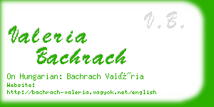 valeria bachrach business card